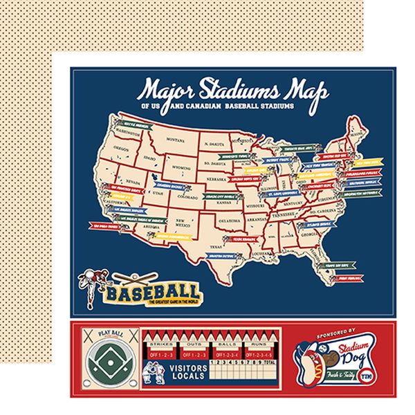 Home Run: Major Stadium Map DS Paper