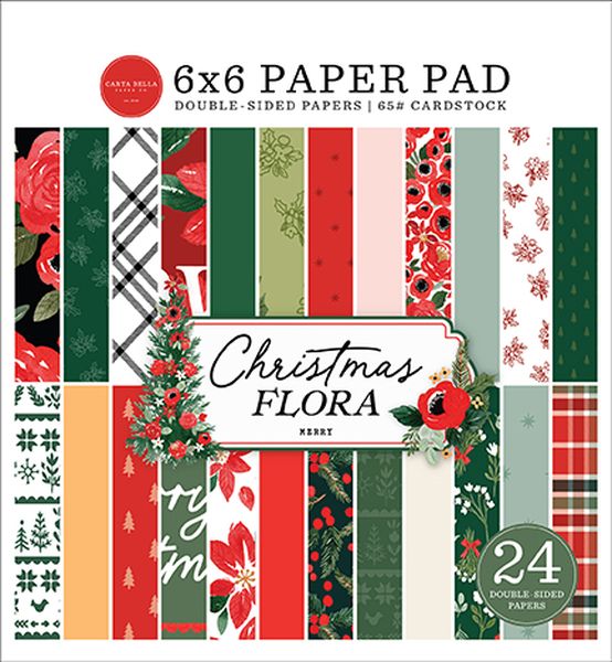 Christmas Flora: Merry Christmas Flora 6x6 Paper Pad