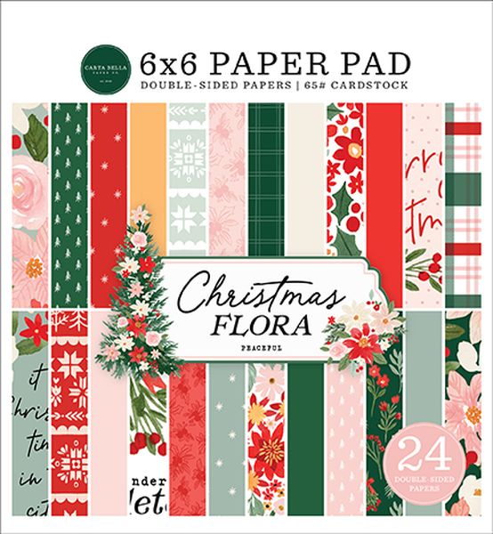 Christmas Flora: Peaceful Christmas Flora 6x6 Paper Pad