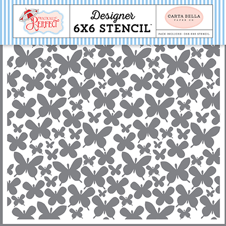 Butterfly Garden #2 6x6 Stencil