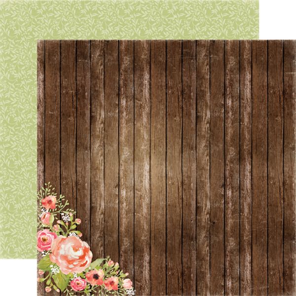 Rustic Elegance: Wood Floral DS Paper