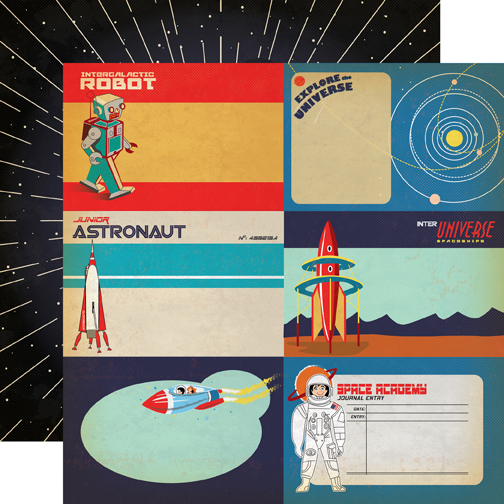 Space Academy: 4x6 Journaling Cards DS Paper
