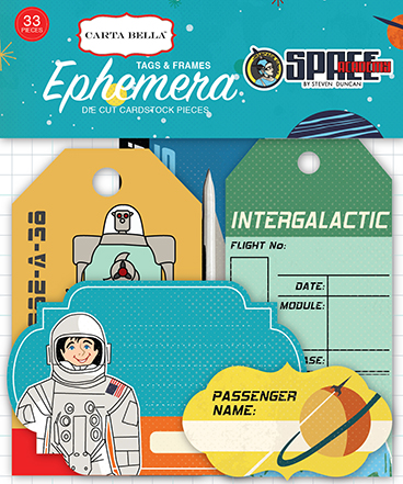Space Academy Frames & Tags Ephemera