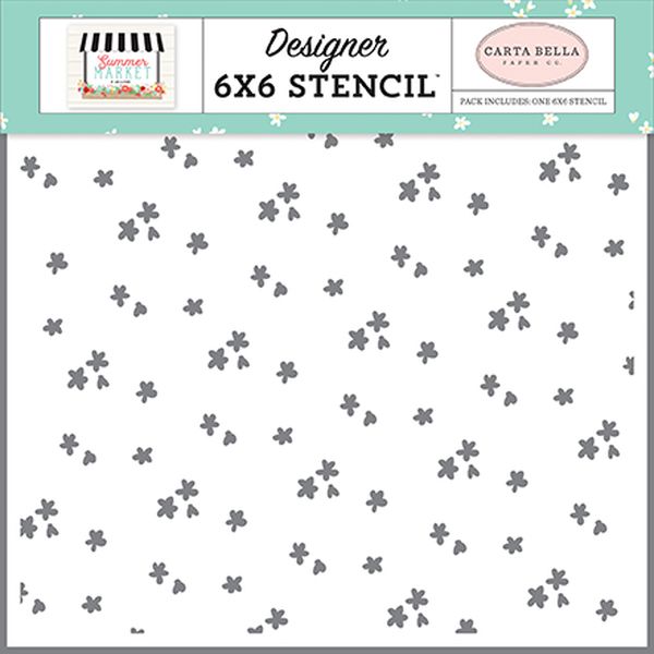 Summertime Flowers 6x6 Stencil