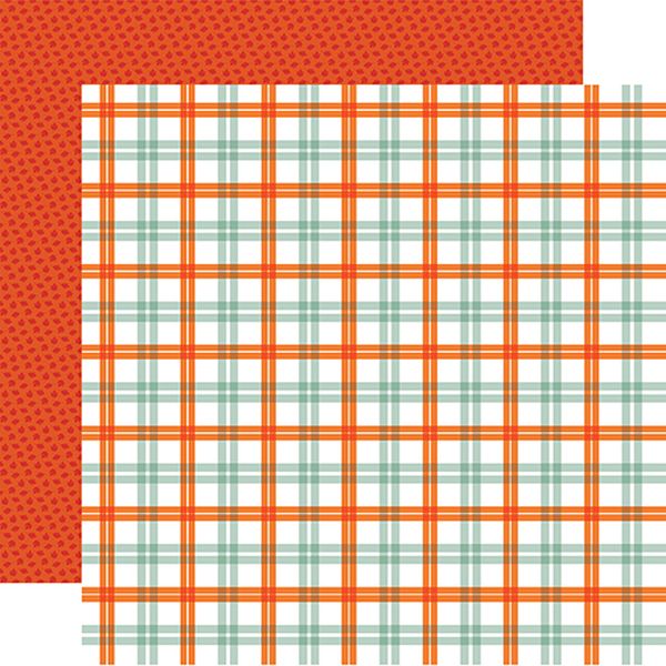 Welcome Autumn: Pumpkin Spice Plaid DS Paper