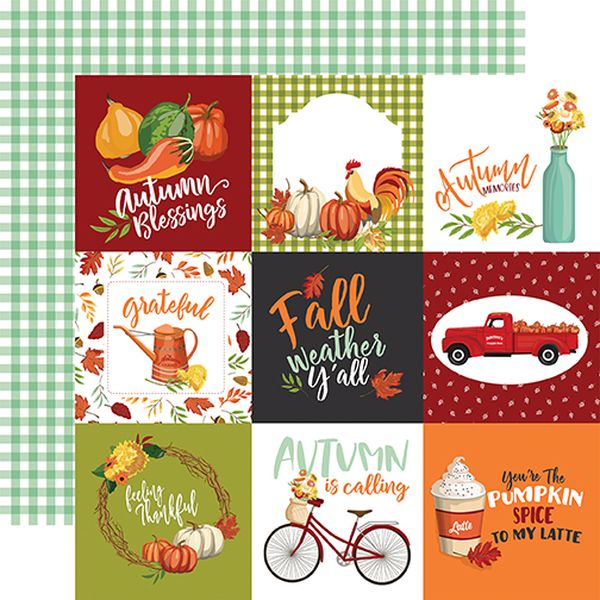 Welcome Autumn: 4X4 Journaling Cards DS Paper