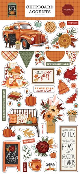 Welcome Fall Chipboard Accents