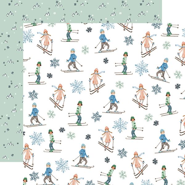 Winter Market: Skiers DS Paper