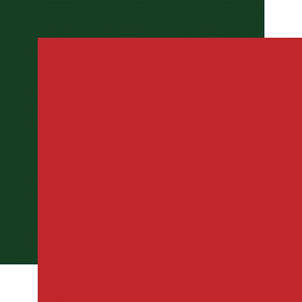 Happy Christmas: Red / Dark Green Coordinating Solid