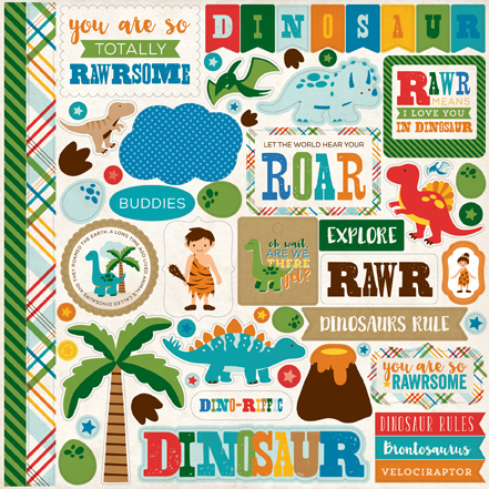 Dino Friends Element Sticker