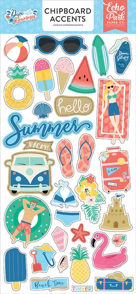 Dive Into Summer Chipboard Accents