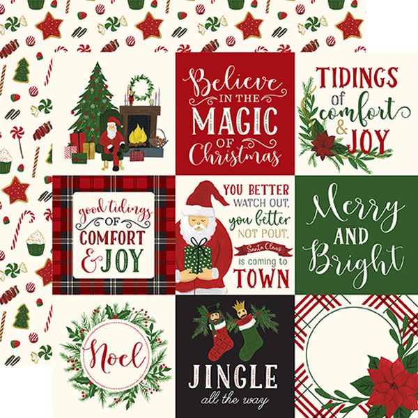 Here Comes Santa Claus: 4x4 Journaling Cards
