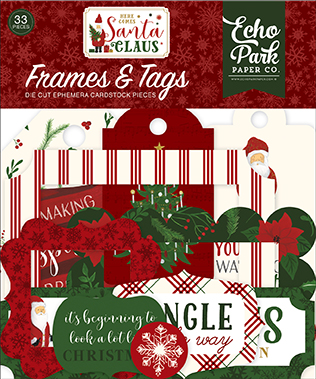 Here Comes Santa Claus Frames & Tags
