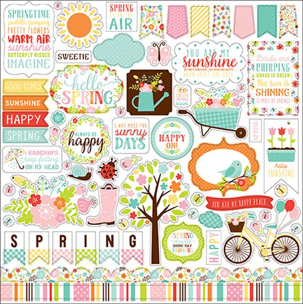 Hello Spring Element Sticker Sheet