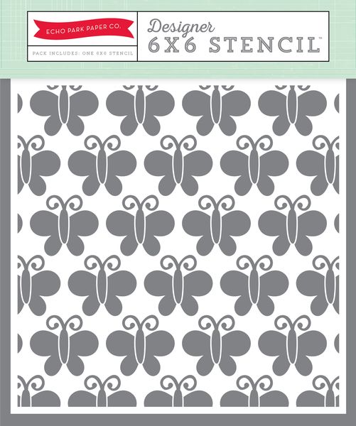 Happy Summer: Butterflies #2 6x6 Stencil Set