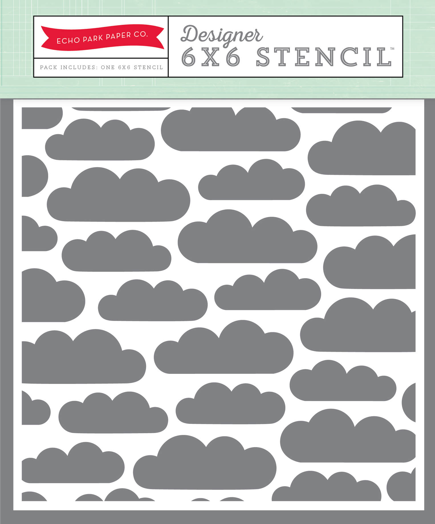 Happy Summer: Clouds 6x6 Stencil