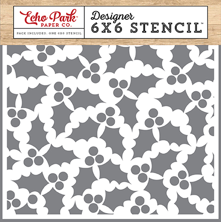 Holly & Berries 6x6 Stencil