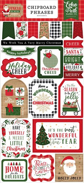 Jingle All The Way 6x13 Chipboard Phrases