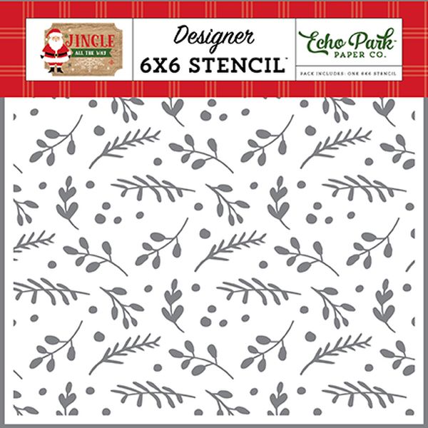 Jingle All The Way: Boughs of Holly Stencil