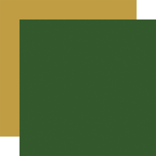 Dark Green / Gold Coordinating Solid Paper