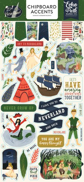 Lost in Neverland 6x13 Chipboard Accents