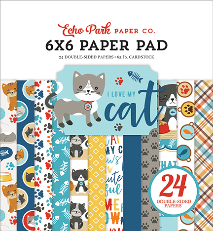 I Love My Cat 6X6 Paper Pad