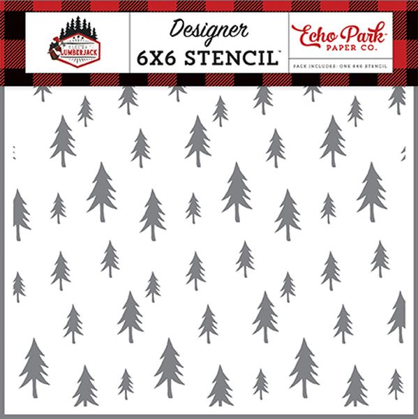 Let's Lumberjack: Forest Trees Stencil