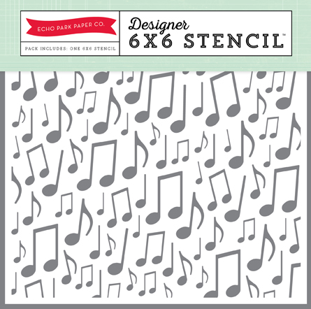 Magical Adventure: Musical Notes 6x6 Stencil Set