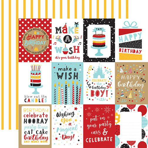 Magical Birthday Boy: 3X4 Journaling Cards