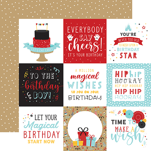Magical Birthday Boy: 4X4 Journaling Cards