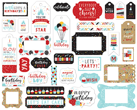 Magical Birthday Boy Frames & Tags Ephemera