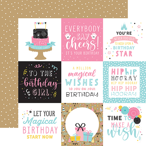 Magical Birthday Girl: 4X4 Journaling Cards