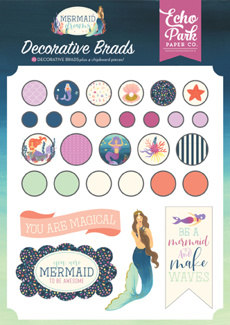 Mermaid Dreams Decorative Brads