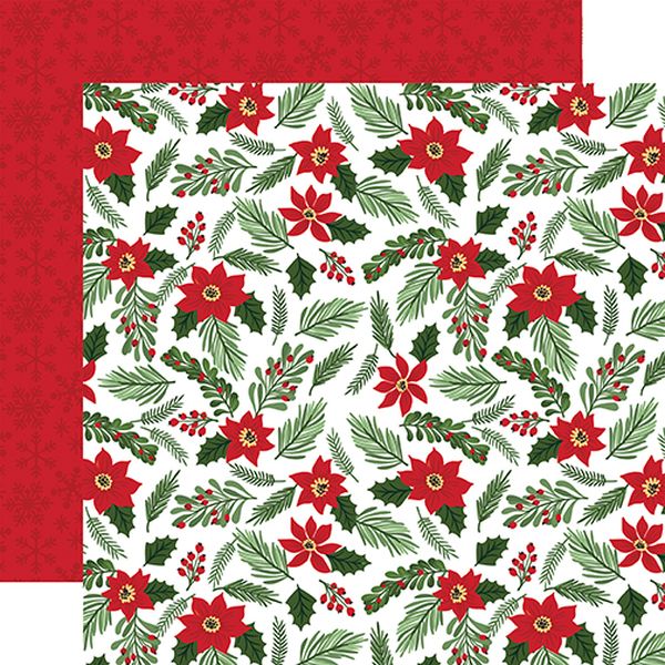 The Magic of Christmas: Poinsettias And Pine DS Paper