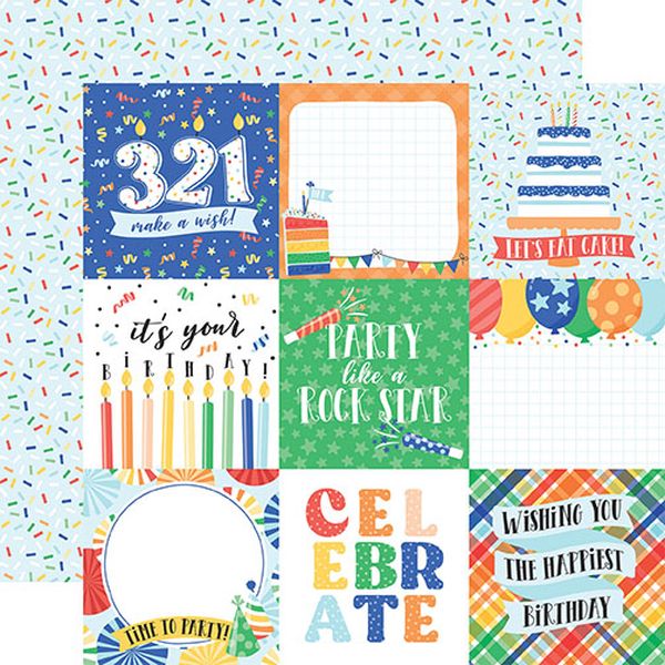 Make a Wish Birthday Boy: 4x4 Journaling Cards