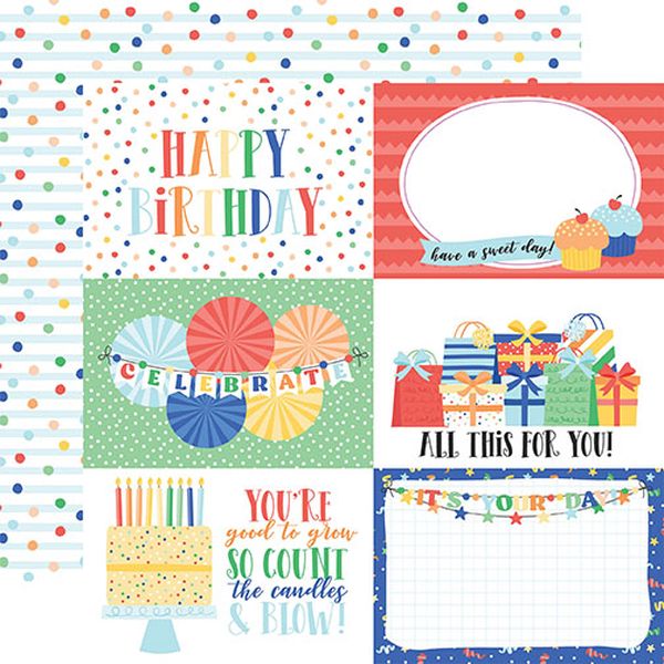 Make a Wish Birthday Boy: 6x4 Journaling Cards