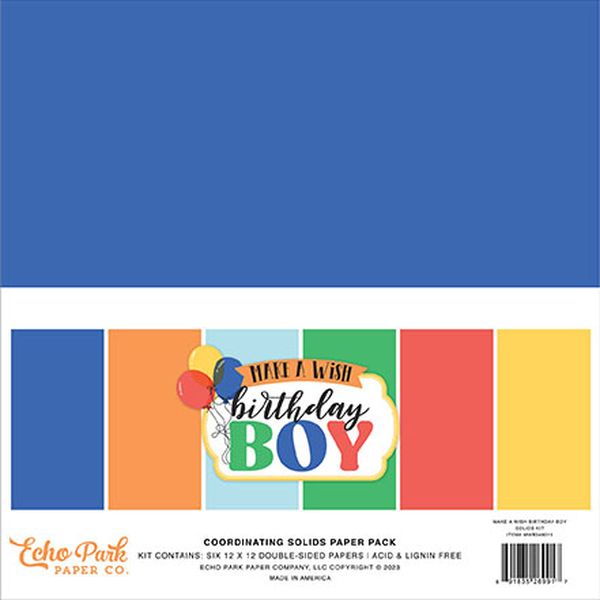 Make a Wish Birthday Boy Solids Kit