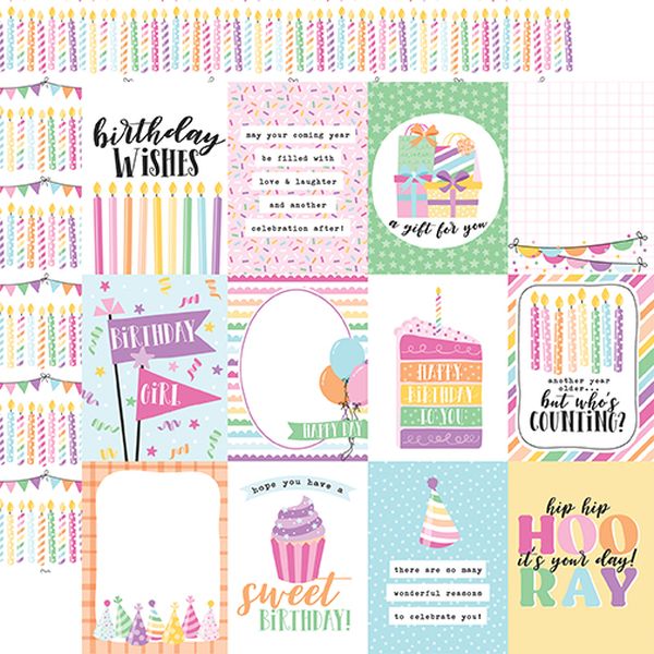Make a Wish Girl: 3x4 Journaling Cards