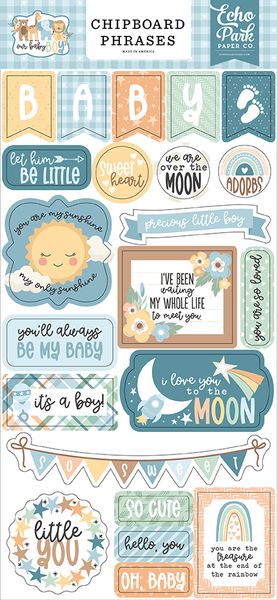 Our Baby Boy 6x13 Chipboard Phrases