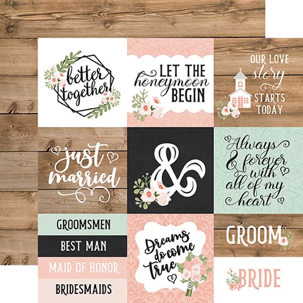 Our Wedding: 4X4 Jouraling Cards