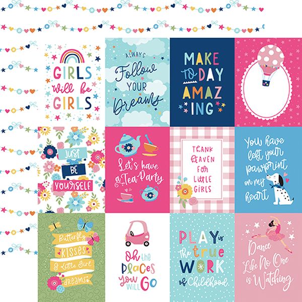 Play All Day Girl: 3X4 Journaling Cards