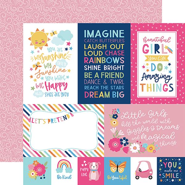 Play All Day Girl: 4X6 Journaling Cards