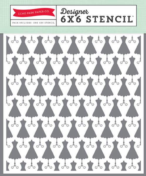 Dress Form 6x6 Stencil