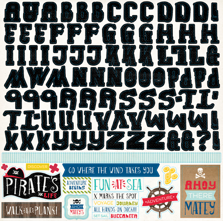 Pirate's Life Alpha Sticker Sheet