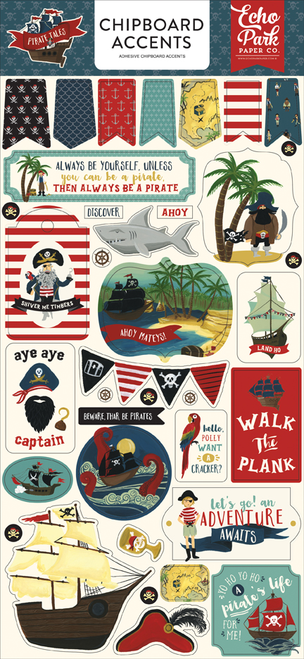 Pirate Tales 6x13 Chipboard Accents