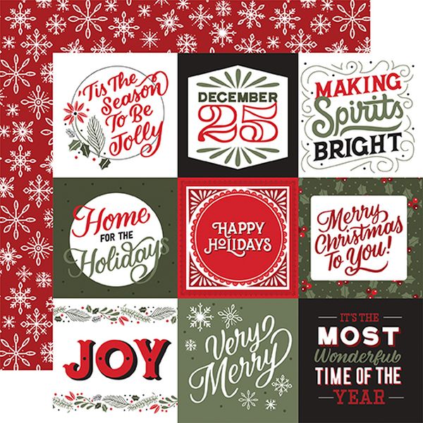 Salutations Christmas: 4X4 Journaling Cards