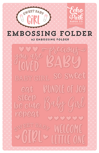 Precious Baby A2 Embossing Folder