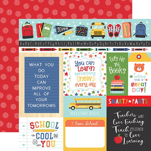 I Love School: Multi Journaling Cards DS Paper