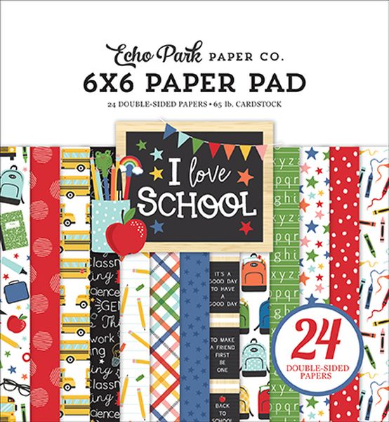 I Love School: 6x6 Paper Pad