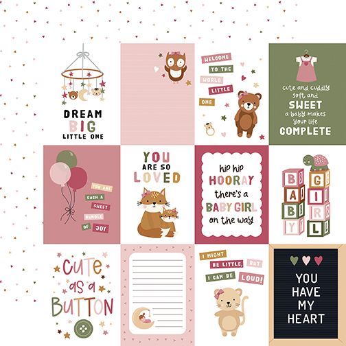 Special Delivery Baby Girl: 3x4 Journaling Cards